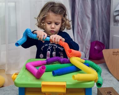 Baby playing with toys